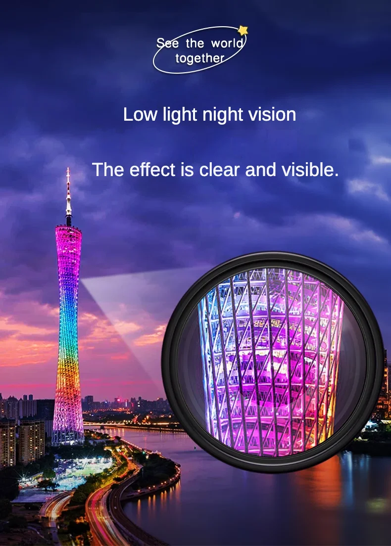 S1cae20e7762b489dbb369c6c98a10b5ef Teleskopy o dużej mocy, ultra-przezroczyste, przenośne, kompaktowe gogle noktowizyjne o słabym świetle, materiały zewnętrzne