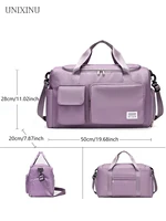 UNIXINU Carry On Travel Bag Large Capacity Weekender Overnight Duffle Bags with Shoe Compartment Sports Fitness Bags for Women 2