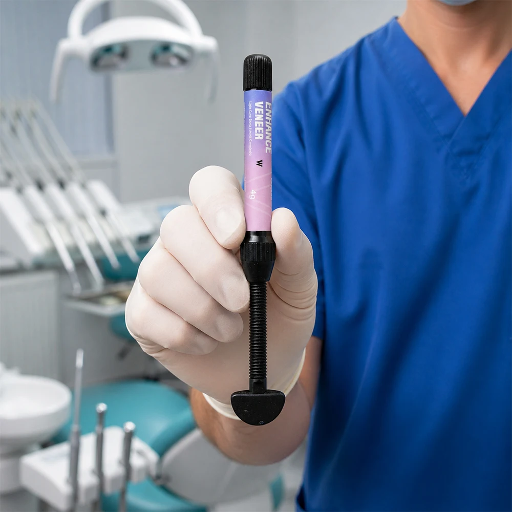 Materiale per Faccette Dentali 4g per Sbiancamento Denti, Resina Composita Fotopolimerizzabile Bianco Brillante, Materiali per Faccette in Ceramica Colore Bianco Perla - immagine 6