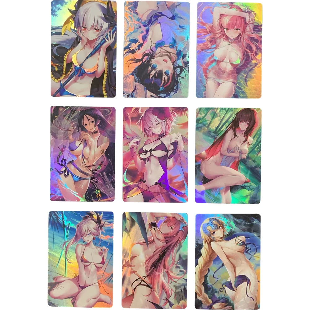 

9 шт./компл. Fate/Grand Order Flash Card Sexy ACG DIY аниме Girl Kawaii Beach Купальники серии нижнее белье для девочек коллекция открыток подарок игрушка
