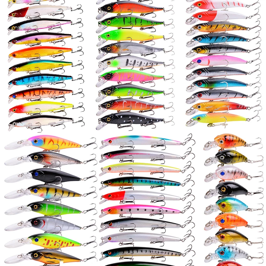 3-5-8Pcs-Random-Minnow-Fishing-Lure-set-High-Quality-Swimming-Bait ...