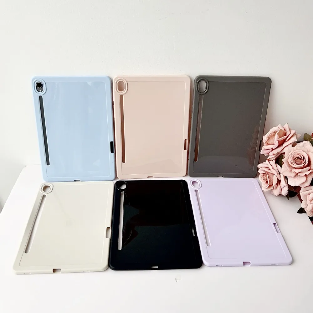 Candy Color Tablet Case with Pencil Holder - TPU Cover