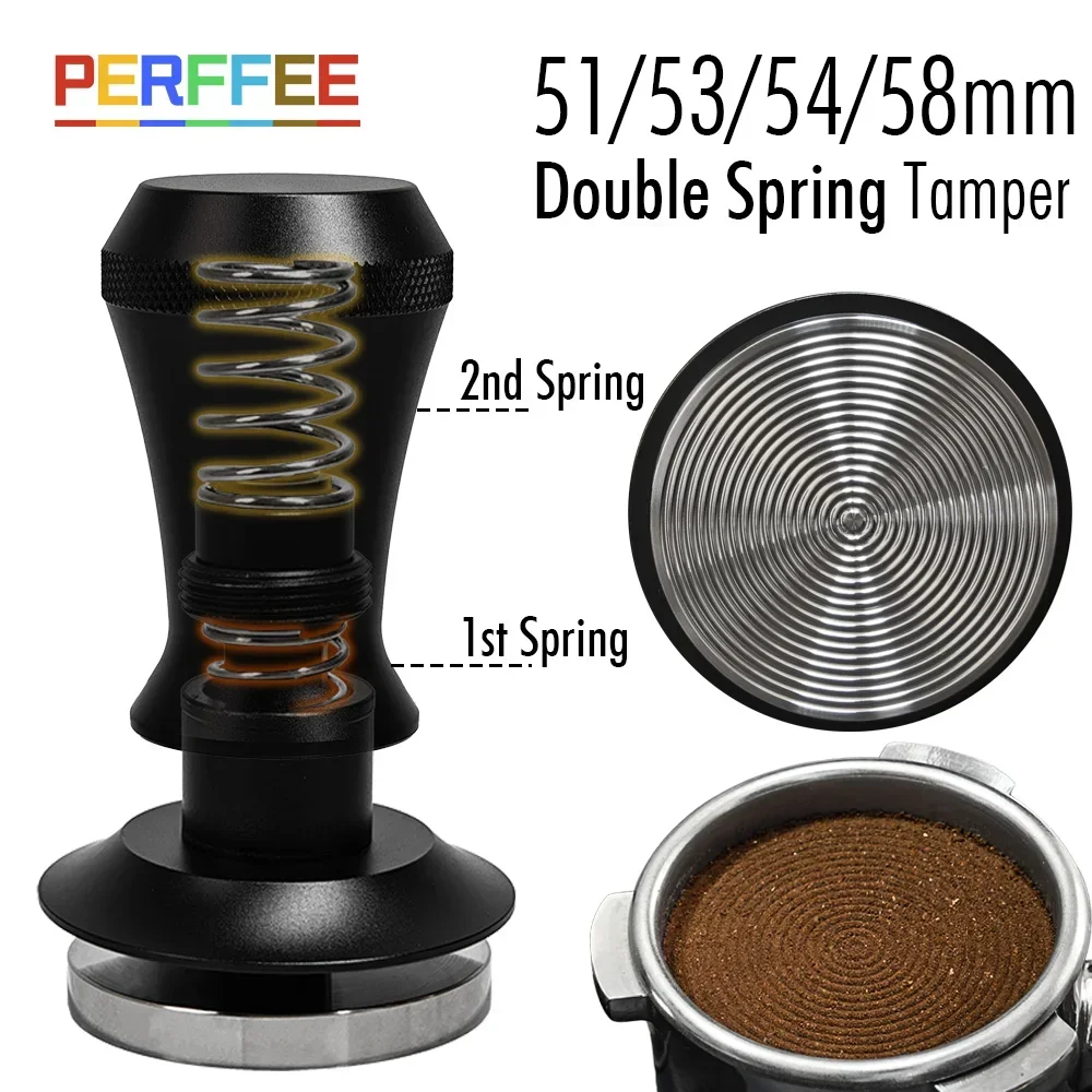 Pressino Caffè Espresso 58 Mm In Acciaio Inox Con Strumento WDT Calibrato A Molla - 5