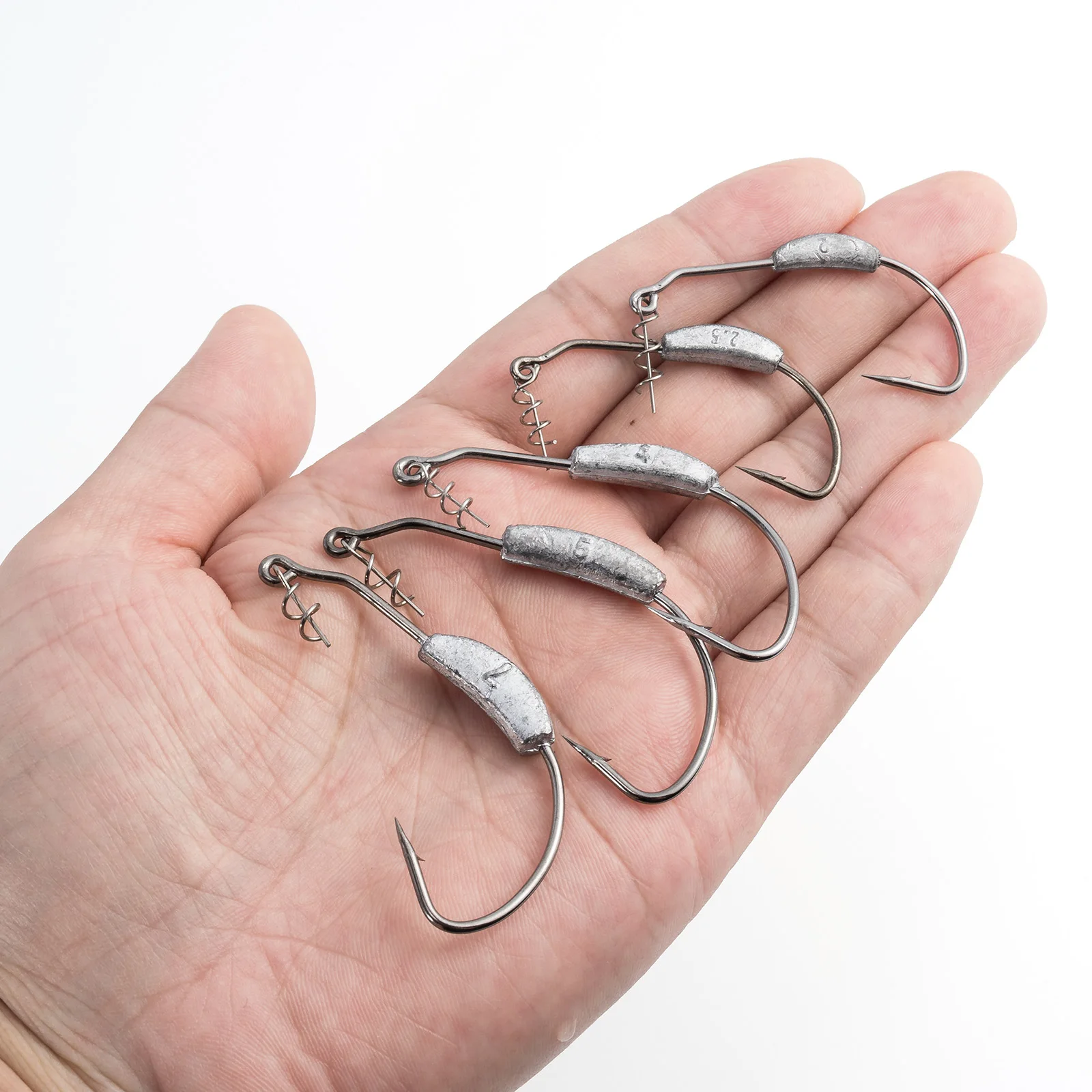 3pcs Weighted Swimbait Hook with Spring Keeper Crank Head for Soft Plastic  Lure Weedless Rigging Worm Wide Gap Hook Pike Bass