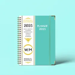 Enhanced Agenda Planner: Weekly Goal & Habit Journal - A5 (Lake Blue)
