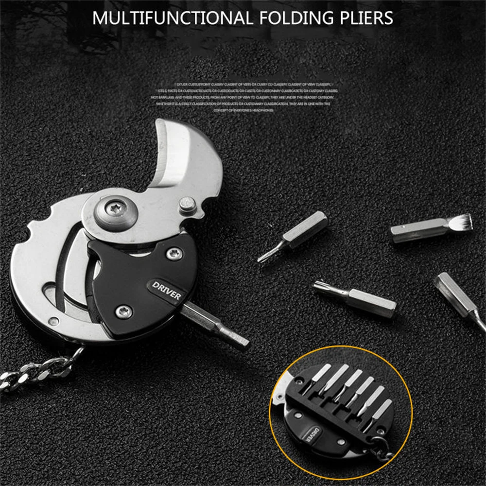 Multifunctional Hexagon Coin Outdoor EDC Tool Hexagon Folding Coin Knife Keychain Screwdriver Pocket Fold Mini coltello Gear Pee