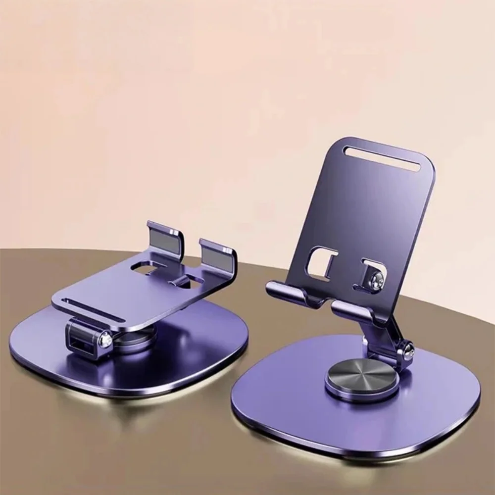 360° Adjustable Desktop Phone Holder, Foldable Aluminum Alloy Stand, Stable Desk Mount for All Smartphones & Tablets 1