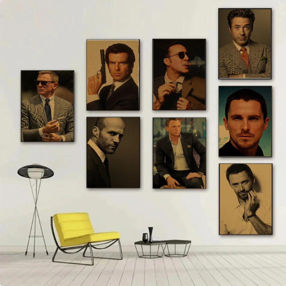 Jason Statham Star Actor Poster Poster Di Film Retrò Home Theater Decor Art