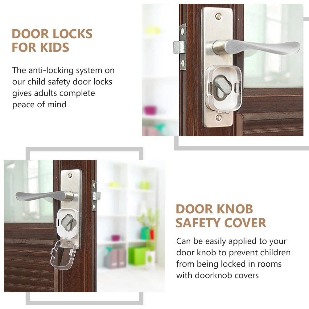 Safety Lock Cover Door Locks Kids Anti-Lock Baby Proof Outlet Covers Handle Child Knob Toddler Proofing Abs Doors