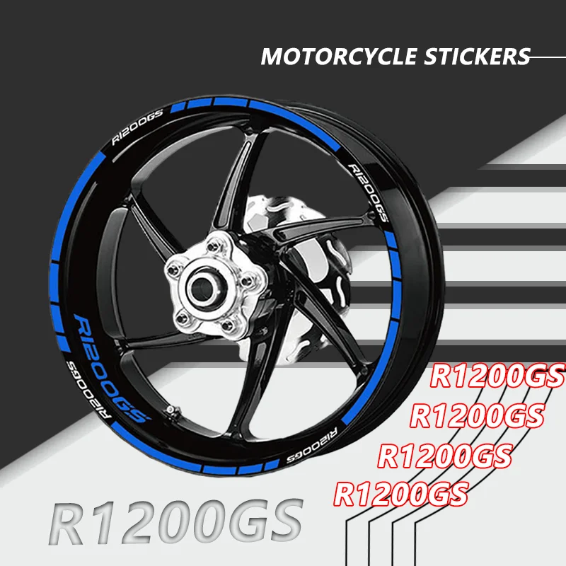 r1200gs r1200rs Motorcycle Wheel Reflective Stickers Tire Rim Stripes Tape Decals For BMW R1200GS R1200RS R1200 GS RS All Years