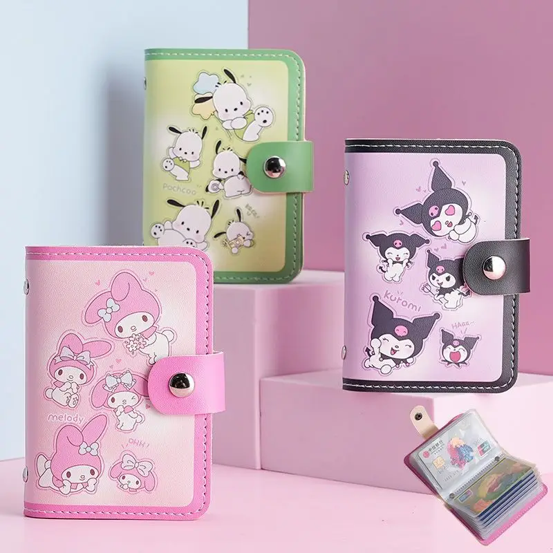 

Sanrio Kuromi Melody сумка для карт большой емкости водительская карта для удостоверения водителя банковские карты женские автобусы