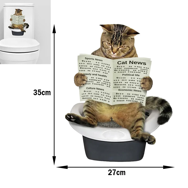 Wall Sticker Bathroom Toilet Decor Living Room Cabinet Refrigerator Home Decoration Decals D75