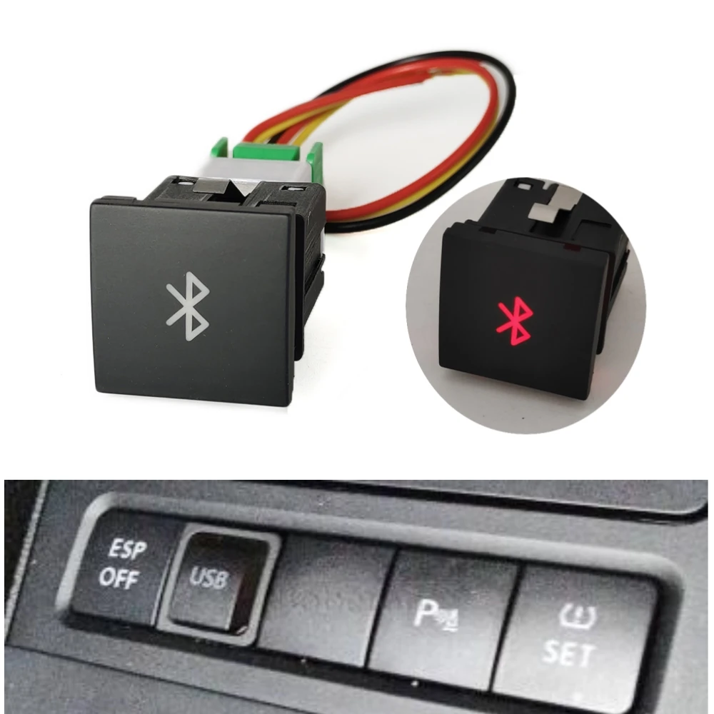 For VW Golf 6 Golf Jetta MK6 Caddy EOS Scirocco Touran 2009-2011 Car Red  LED Light Bluetooth Push Button Switch with Wire - AliExpress