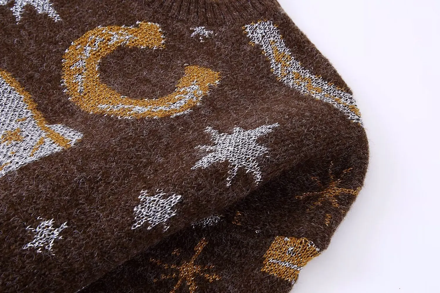 Loose Long Sleeve Pullovers Autumn Winter Warm Women Sweater Pull Hippie Ethnic Jacquard Knitted Sweaters Jumpers Boho Casual photo