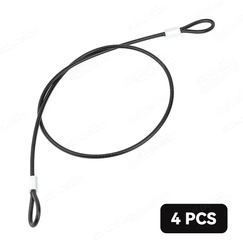 Safety Steel Wire Tether Lanyard Wrist Strap - Stainless Steel