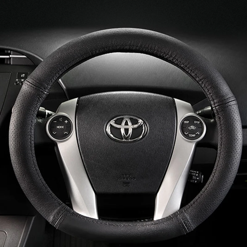 

Steering Wheel Cover Oval cover for Toyota Prius 30 Prius AQUA SEAT Leon VW Golf GTI Sport braid on the Steering Wheel Cover