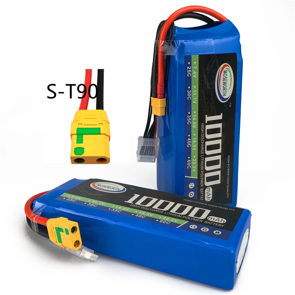 Côté de la batterie LiPo 2S 7.4V 5200mAh avec étiquette indiquant la capacité et la décharge 35C/25C