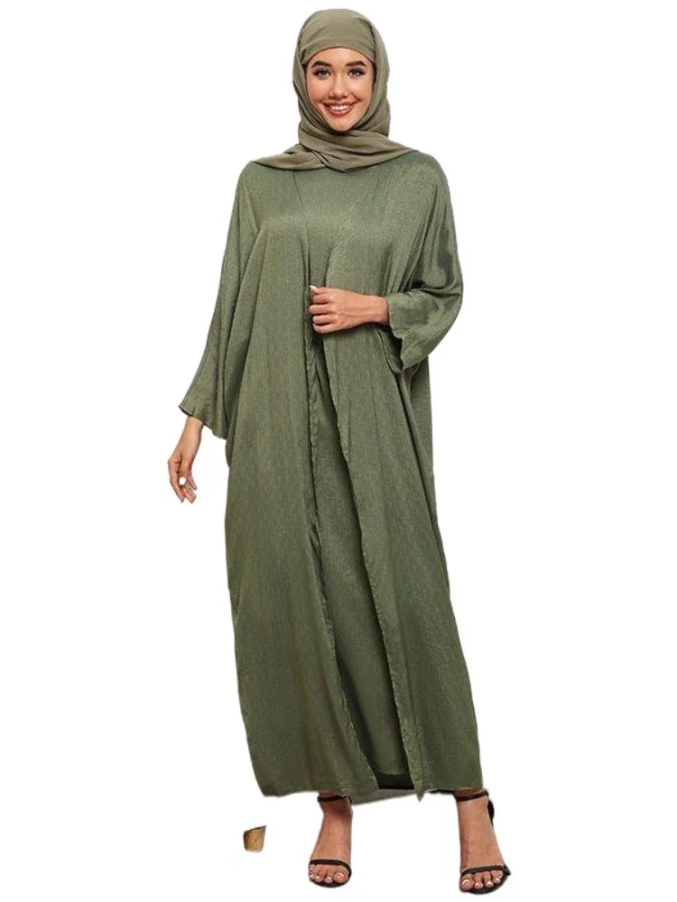 

Muslim Dress 3 Pieces Hot Sale Djellaba Suits Elegant Long Islamic Abayas Women Modest Wear Clothing EID Sets