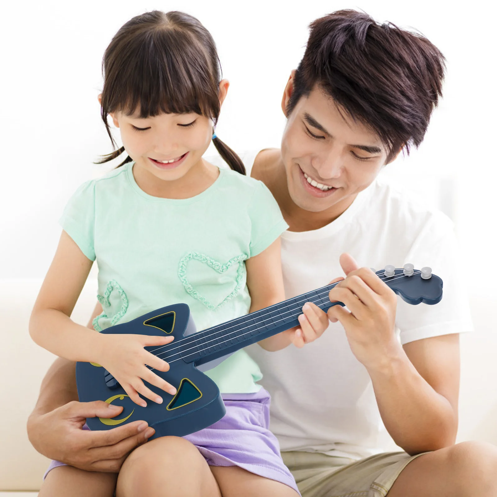 

Ukulele Lovely Mini Guitar Practical Educational Plaything Adorable Imitated Girls Toys Playable for Kids Plastic Child