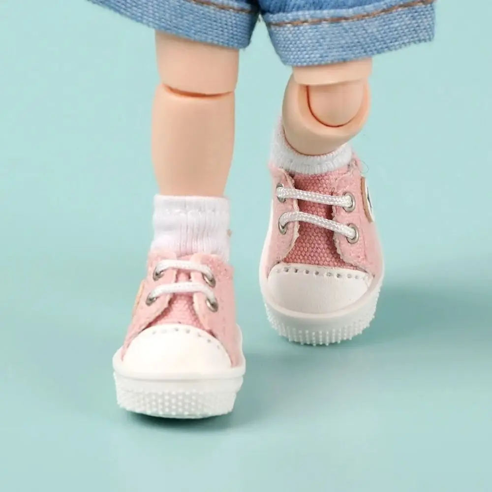 Fashion Star Pattern Ob11 Shoes Dress Up Low Top Doll Canvas Shoes Cute Outfit Sports Shoes Casual Doll Shoes Doll Accessories