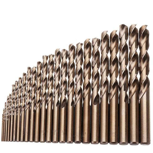 M35コバルトメタルドリルストレートシャンクツイストドリルビットセットHSS-Co穴あけ工具ステンレススチール金属鉄木工用(19pc 金属および  ステンレス鋼用のツイストドリルビットセット、コバルト5% 、m35、HHHS-CO、ハード、鋳鉄、木穴カッター、丸型メトリック、頑丈 ... スピード コバルト鋼ツイストドリルセットストレートシャンク完全研磨硬化金属とステンレス鋼