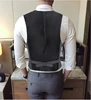 Fashion Single Breasted Suit Vests for Men Grey Black High-end Male Waistcoat Slim Fit Formal Business Casual Vest Plus Size 7XL 3