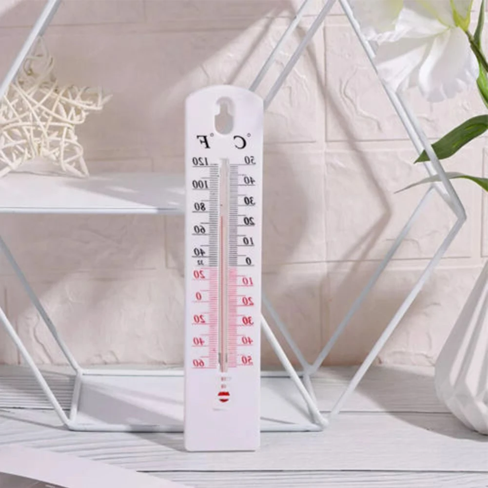 200mm Wood Wall Hang Thermometer Indoor Outdoor Logger Meter Garden House  Garage Office Room Breeding Temperature Controller - AliExpress