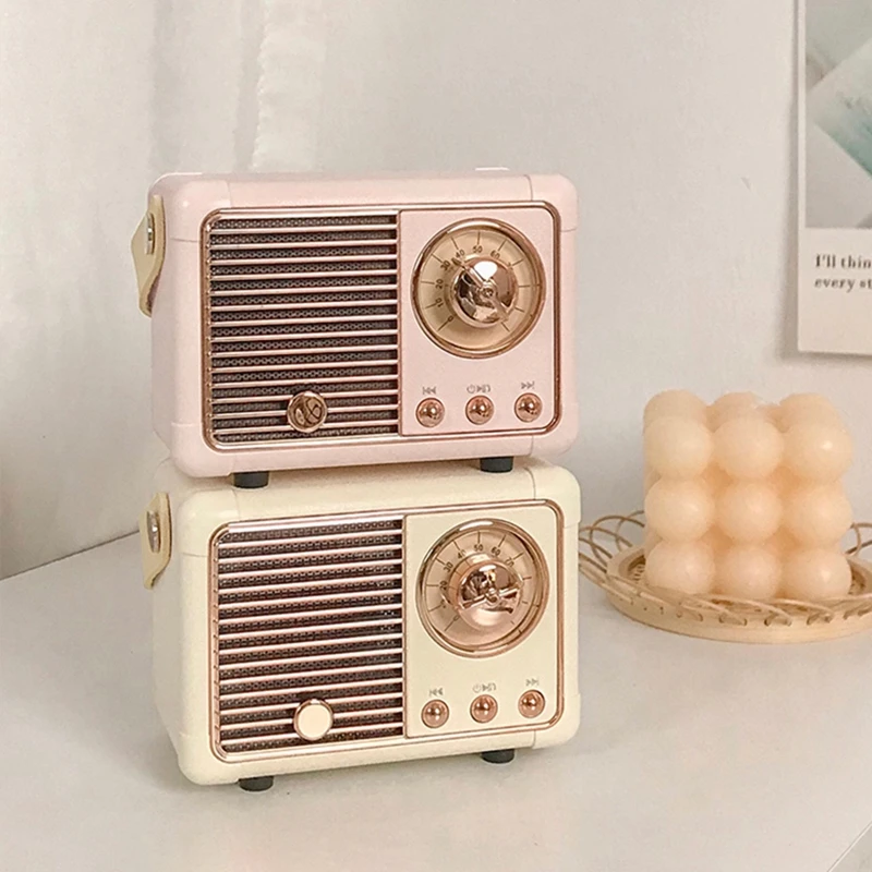 HM11 Retro Bluetooth zvučnik Mini bežični auto audio Dekorativni retro pametni radio USB subwoofer rođendanski poklon radio antigo