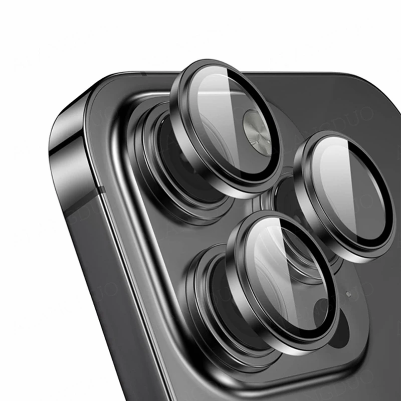 Vidrio Templado 9H Anillo Metal Protector De Cámara Para IPhone 16/16 Plus - Vidrio Templado 9H, Anillo De Metal - Sin Affectar Foto Nocturna Protector Lente IPhone