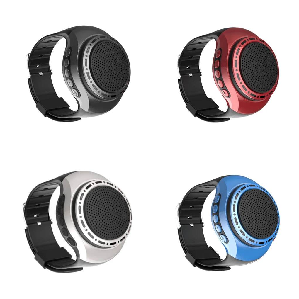 New USB Rechargeable Bicycle Audio Portable Wrist Watch Speaker Cool Lighting Bluetooth-compatible Sports Music FM Radio