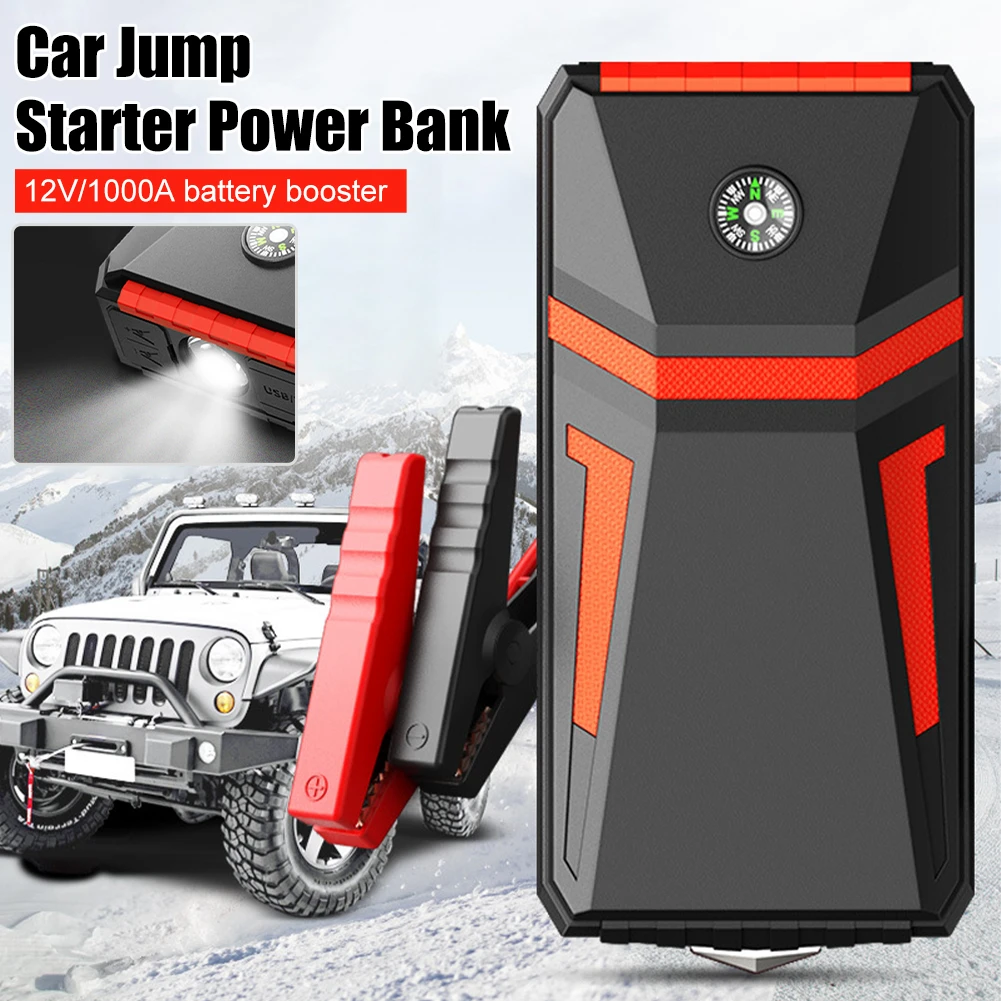 30000mAh Car Battery Jump Starter Portable Power Bank Battery Booster with LED Flashlight Emergency Starter for Gasoline Diesel battery jump starter