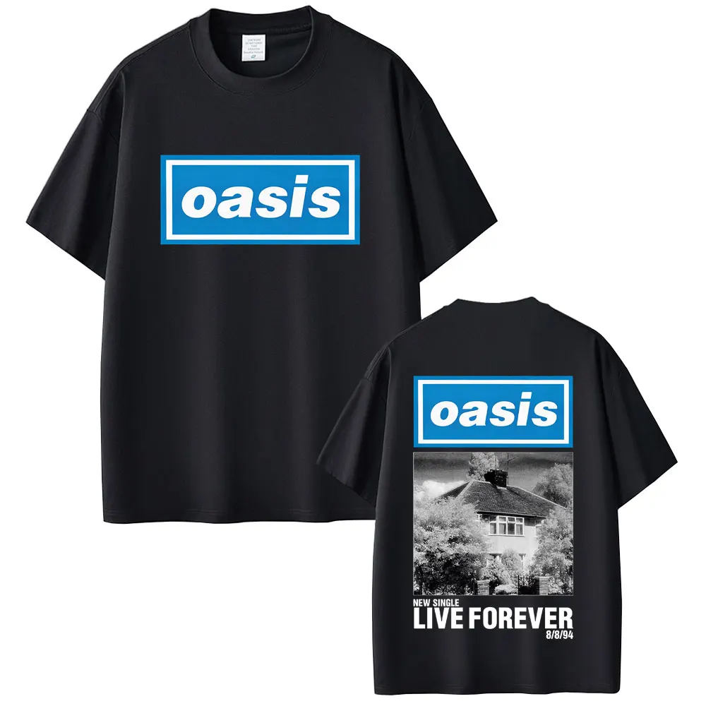 O-Oasis Live 25 Tour T Shirt Men Women Gothic Vintage