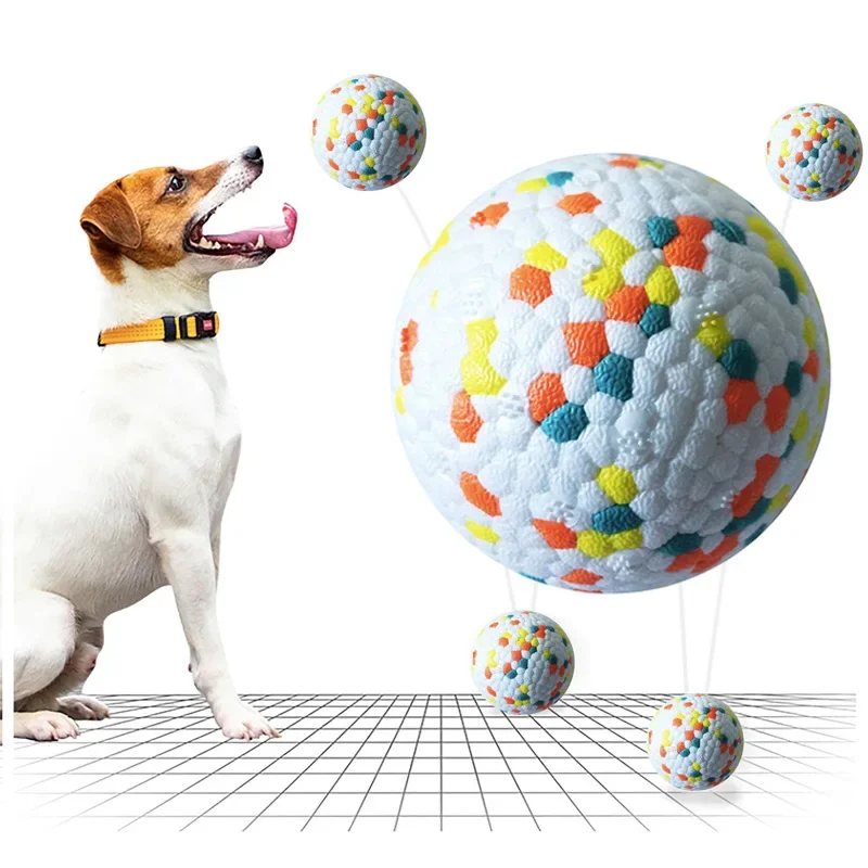 Teething Pet Toy Dog Solid Toy Ball, Pelota interactiva para perros