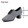 Women Latin Dance Shoes Jazz Ballroom Salsa Dancing Shoes Woman High Heels 5cm Training Modern Tango Dance Sneakers Female 6