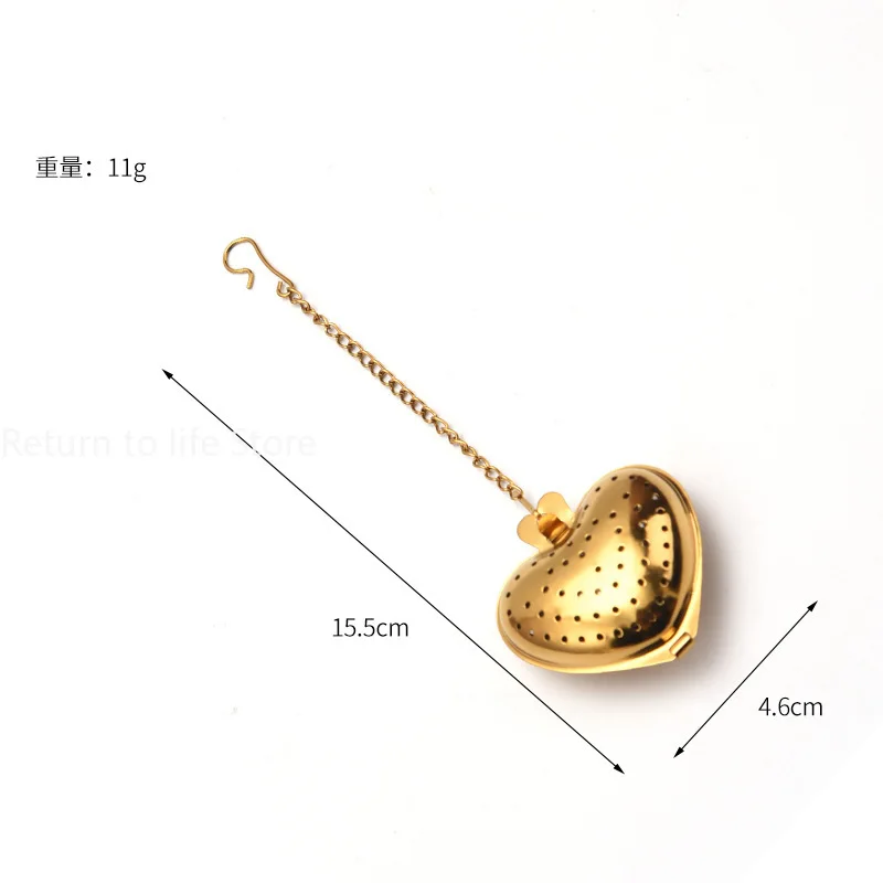 Tea Infuser Tea Strainer Heart Shape Stainless Steel Tea Infuser Spice Ball Strainer