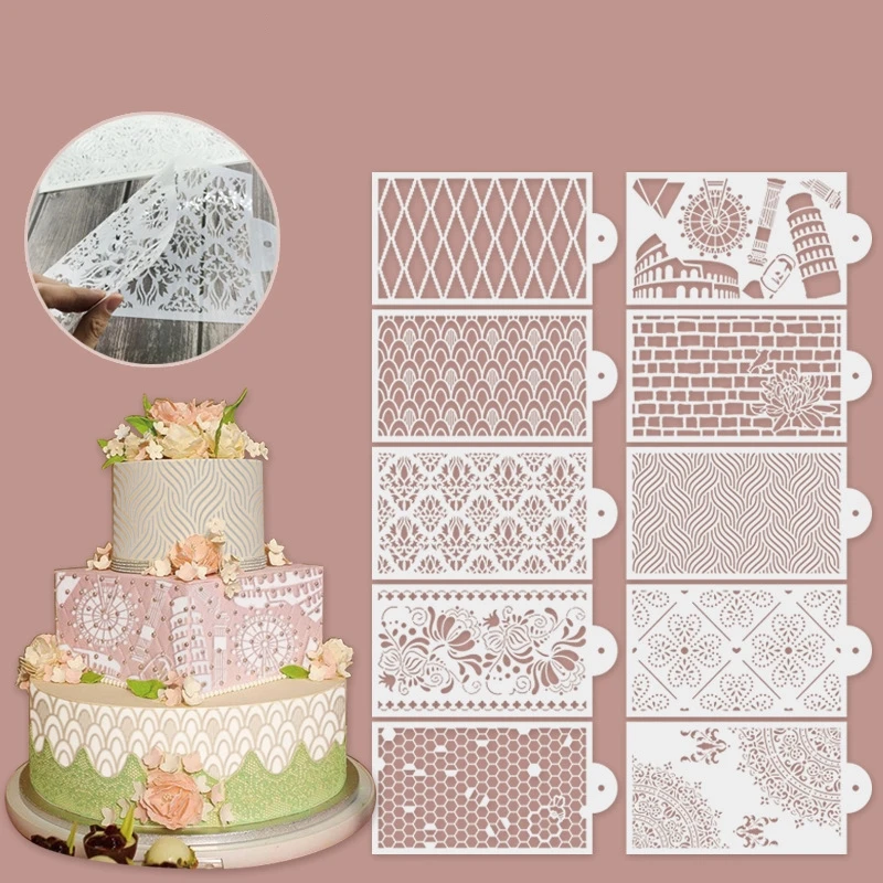 

10Pcs/Set 39cm Mandala European Geometry DIY Layering Stencils Painting Scrapbook Coloring Embossing Album Decorative Template