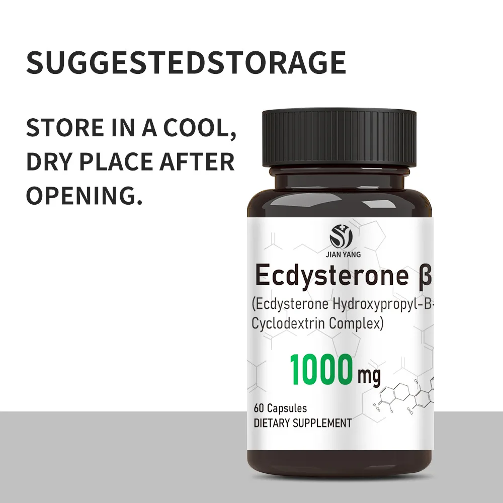 2 bottle ecdysterone capsule muscle mass develop support muscle strength increase dietary supplement
