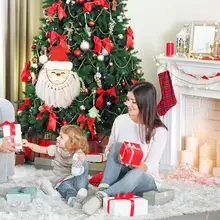  Christmas Ornament Party Accessories Adorable Santa Claus Pendant Tassel Funny Wooden Christmas Tree Hanging Ornament Holiday 