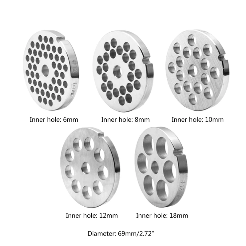 Stainless Steel Grinder Mincer Plate Disc Replacement for Type12 Manual Grinder Mincer Knife Accessory images - 6