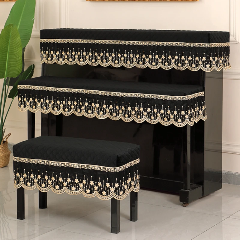 *Piano dust cover piano cover cloth towel European piano stool