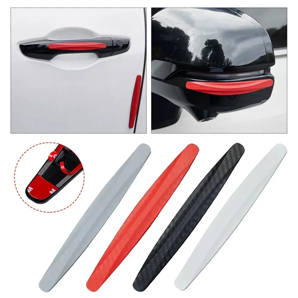 4/6PC Car Bumper Guard Strip Anti-collision Protection Self-adhesive Decorative Anti-scratch Sticker Car Crash Bar