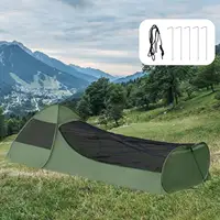Popup Bivy Tent Single Person Tent Windproof Sleeping Net Tent Personal Tent for Backpacking Outdoor Hiking Fishing Sports 2