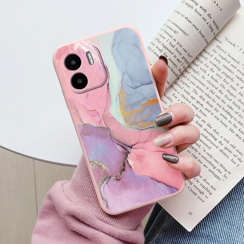 Elegant Watercolor Marble Phone Case - Soft TPU Shell with Ink Painted Design