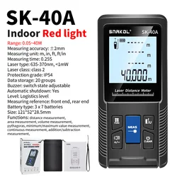 Advanced Laser Distance Meter & Rangefinder - Digital Measuring Tool & Distance Tape (SK - 40A)