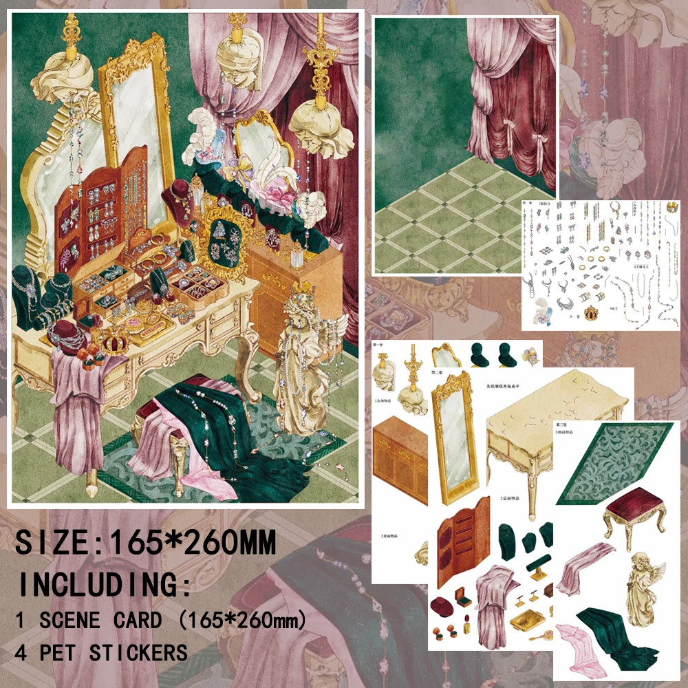 Sky Island 3D DIY Crystal Diamond Landscape Sticker - Creative Scrapbook & Photo Frame Decoration