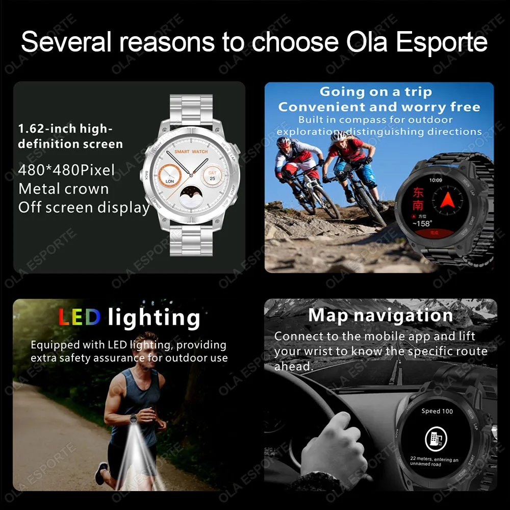  ߿ GPS Ʈ ġ, AMOLED HD ũ, LED , 420 Mah  ýƮ, BT ȭ,  Ʈġ, 480*480, 2024 ǰ