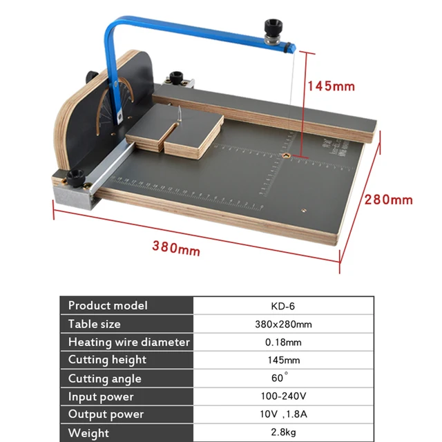 PVC Professional Foam Cutter 220V EU Board Hot Wire Styrofoam Cutter Hot Wire Styrofoam Cutter Foam Cutting Machine 5