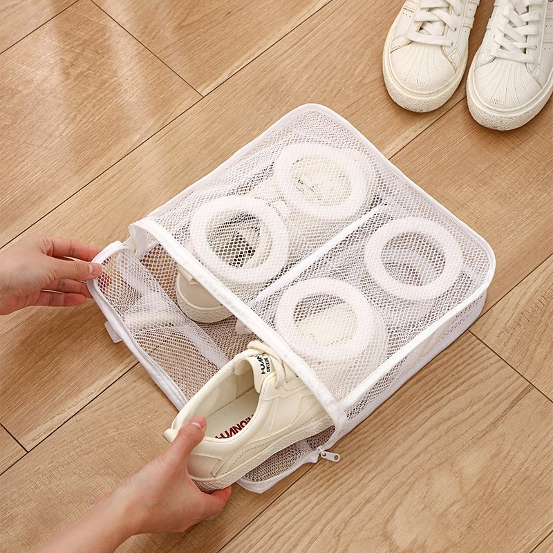 Shoes Laundry Bag Coarse Net Dirty Canvas Shoes Storage Pouch Hangbag Sneakers Wash Protection Sleeve Slippers Washing Bags New 3