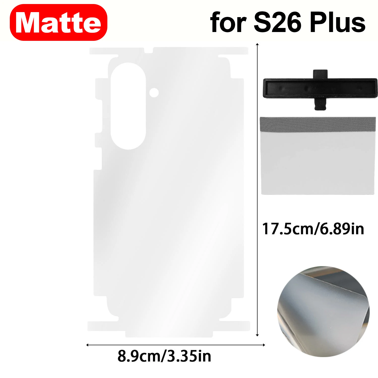 Full Coverage Hydrogel Back Screen Protector with Side Frame Stickers