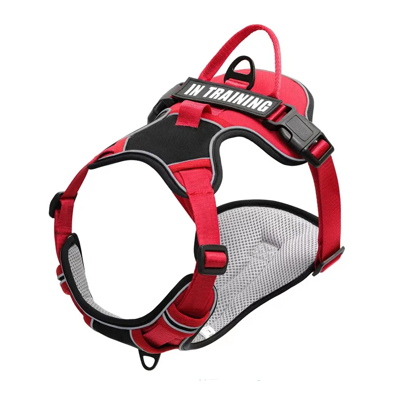 Reflective Personalized Nylon Dog Harness with Breathable Adjustable Design